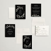 "Enchanted fields" - Wedding Invitations in Noir by Jennifer Wick - Invitation Suite
