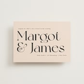 "SoHo" - Wedding Invitations in Blush by Hudson meet Rose - Front