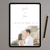 "Handwritten" - Wedding Invitations in Obsidian by Jennifer Postorino - FREE Wedding Website