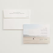 "Handwritten" - Wedding Invitations in Obsidian by Jennifer Postorino - Invitation with Envelope