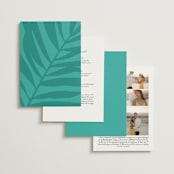 "The Palm" - Wedding Invitations in Flamingo by Pixel and Hank - Back of Card Options