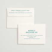 "The Palm" - Wedding Invitations in Flamingo by Pixel and Hank - FREE Recipient Addressing