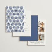 "Calcutta Stamp" - Wedding Invitations in Azure by Oma N. Ramkhelawan - Back of Card Options