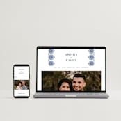 "Calcutta Stamp" - Wedding Invitations in Azure by Oma N. Ramkhelawan - FREE Wedding Website