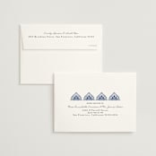 "Calcutta Stamp" - Wedding Invitations in Azure by Oma N. Ramkhelawan - FREE Recipient Addressing
