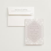 "Lace Trim" - Wedding Invitations in Cream by Kristen Smith - Invitation with Envelope