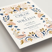 "modern folk" - Wedding Invitations in Blush by GeekInk Design - Detail