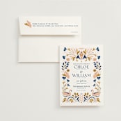 "modern folk" - Wedding Invitations in Blush by GeekInk Design - Invitation with Envelope