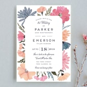 "Romantic Watercolor Flora" - Wedding Invitations in Dhalia by Petra Kern - Front