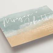 "Seaside" - Wedding Invitations in Seaglass by Rebecca Durflinger - Detail