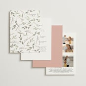 "Ivory Ring" - Wedding Invitations in Blush by Susan Moyal - Back of Card Options
