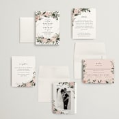 "Ivory Ring" - Wedding Invitations in Blush by Susan Moyal - Invitation Suite