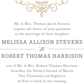 "Ornate Monogram" - Wedding Invitations in Faux Gold by Kristen Smith - Detail
