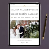 "Ornate Monogram" - Wedding Invitations in Faux Gold by Kristen Smith - FREE Wedding Website