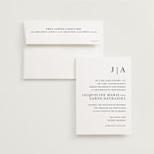 "Sophistotype" - Wedding Invitations in Sea Salt by Snow and Ivy - Invitation with Envelope