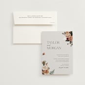 "Boho Chic" - Wedding Invitations in Moonstone by Cass Loh - Invitation with Envelope