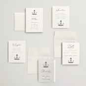 "East Coast Lighthouse" - Wedding Invitations in Snow by Becky Nimoy - Invitation Suite