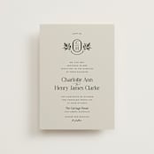 "Litterateur" - Wedding Invitations in Natural by Karen Glenn - Front