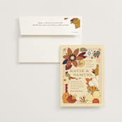 "Nouveau Love" - Wedding Invitations in Umber by Morgan Ramberg - Invitation with Envelope