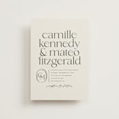"Modern Monogram" - Wedding Invitations in Latte by Jackie Crawford - Front