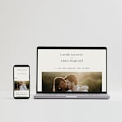 "Modern Monogram" - Wedding Invitations in Latte by Jackie Crawford - FREE Wedding Website