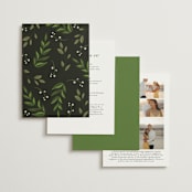 "Vines of Green" - Wedding Invitations in Fern by Susan Moyal - Back of Card Options