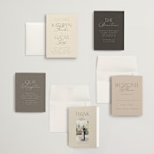 "Formal Elegance" - Wedding Invitations in Latte by Morgan Kendall - Invitation Suite