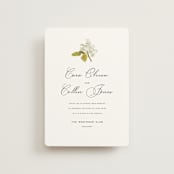 "Limelight" - Wedding Invitations in Linen by Olivia Kanaley Inman - Front