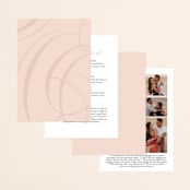"Twirl Monogram A" - Wedding Invitations in Blush by Ariel Rutland - Back of Card Options