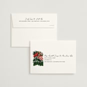 "Tropical Bouquet" - Wedding Invitations in Basil by Elly - FREE Recipient Addressing