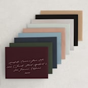 "Elysium" - Wedding Invitations in Linen by Design Lotus - Colored Envelopes Available