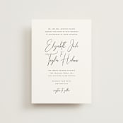 "Desire" - Wedding Invitations in Cotton by Jennifer Postorino - Front