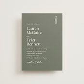 "Modern Bookmark" - Wedding Invitations in Cactus by Jill Means - Front