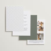 "Modern Bookmark" - Wedding Invitations in Cactus by Jill Means - Back of Card Options