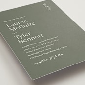 "Modern Bookmark" - Wedding Invitations in Cactus by Jill Means - Detail