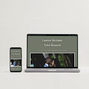 "Modern Bookmark" - Wedding Invitations in Cactus by Jill Means - FREE Wedding Website