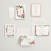 "Blossom" - Wedding Invitations in Blush by Susan Moyal - Invitation Suite