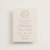 "Delicate monogram" - Wedding Invitations in Ecru by Hooray Creative - Front