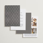 "Simplicity" - Wedding Invitations in Smoke by Amy Ngo - Back of Card Options