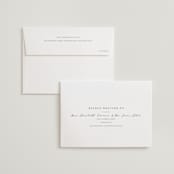 "Simplicity" - Wedding Invitations in Smoke by Amy Ngo - FREE Recipient Addressing