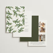 "Side Swept" - Wedding Invitations in Navy by Susan Moyal - Back of Card Options