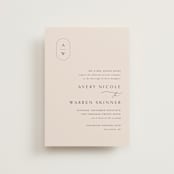 "Everlasting" - Wedding Invitations in Latte by Jennifer Postorino - Front