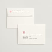 "Double Xi" - Wedding Invitations in Cherry by fatfatin - FREE Recipient Addressing