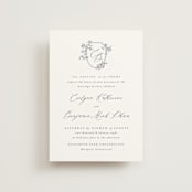 "Close to my Heart" - Wedding Invitations in Twilight Whisper by Design Lotus - Front