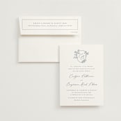 "Close to my Heart" - Wedding Invitations in Twilight Whisper by Design Lotus - Invitation with Envelope