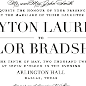 "Classic" - Wedding Invitations in Tuxedo by Lauren Chism - Detail