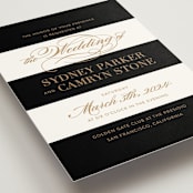 "Fashion District" - Wedding Invitations in Black Tie by Jill Means - Detail