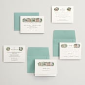 "East Bay street" - Wedding Invitations in Lily by Jennifer Wick - Invitation Suite
