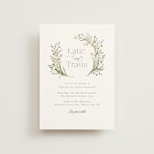 "delicate buds" - Wedding Invitations in Olive by Jennifer Wick - Front