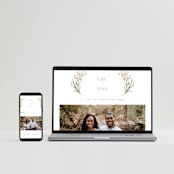 "delicate buds" - Wedding Invitations in Olive by Jennifer Wick - FREE Wedding Website